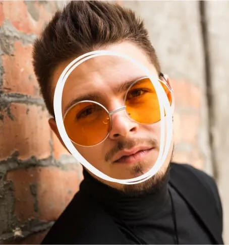 Oval face example